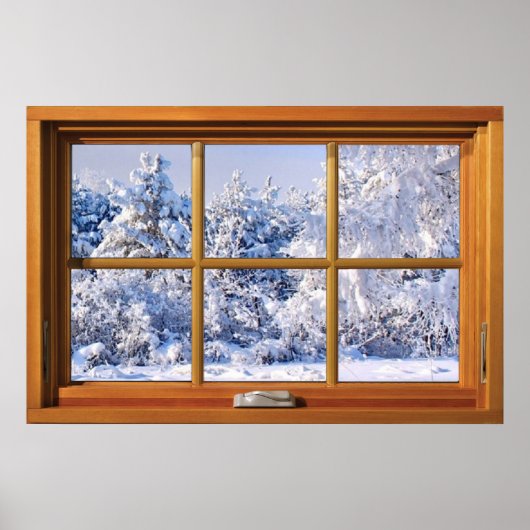 Fake Window Illusion - Neue Schneeansicht Poster (Vorne)