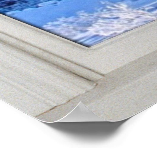 Fake Window Illusion - Neue Schneeszene Poster (Ecke)