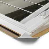 Fake Window Illusion - Ominrot-weiße Blossom-Ansic Poster (Ecke)