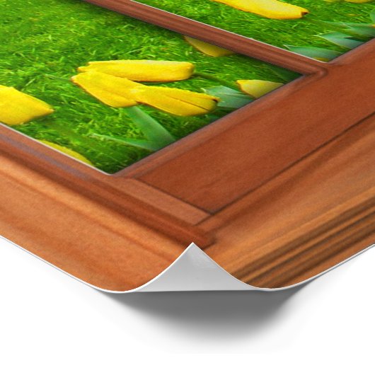Fake Window Illusion - Spring Garden Poster (Ecke)
