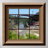 Fake Window Poster River Bridge Relaxen (Vorne)