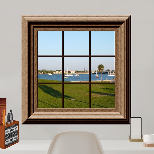 Fake Window Poster Sailboats St. Augustine Florida