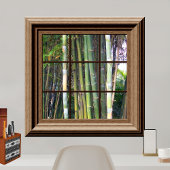 Fake Window View Poster Bamboo Trees Zen