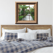 Fake Window View Tropical Walkway Friedliche Szene Leinwanddruck (Insitu (Schlafzimmer))