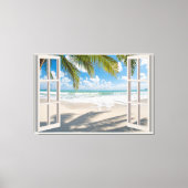 Fake-Zuhause-Office für das Beach View Leinwanddruck (Vorderseite)