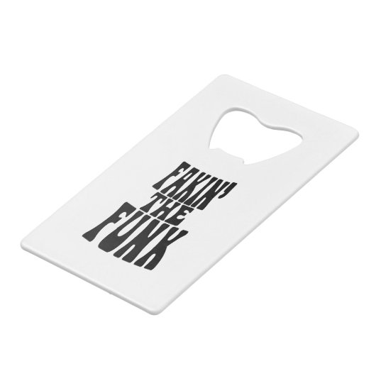 Fakin' der Funk Geldbeutel Flaschenöffner (Vorderseite Schrägansicht)