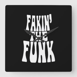 Fakin' Funk Quadratische Wanduhr