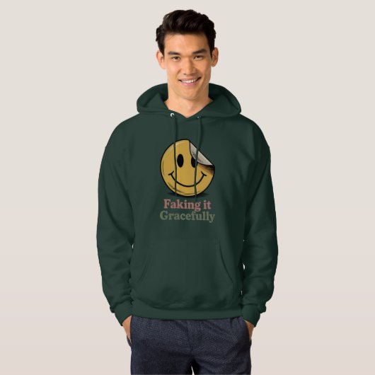 Faking It Gracefully | Mental Health Mood Hoodie (Vorne ganz)