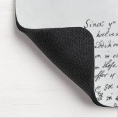 Faksimile des Buchstaben Haus herein Mousepad (Ecke)