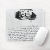 Faksimile des Buchstaben Haus herein Mousepad (Mit Mouse)