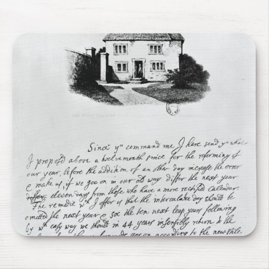 Faksimile des Buchstaben Haus herein Mousepad (Vorne)