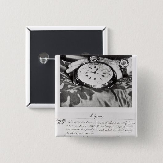 Faksimile des Taschen-Chronometers Button (Vorne & Hinten)