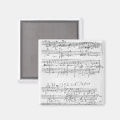 Faksimile einer Musikseite Magnet (Vorderseite/Rückseite)