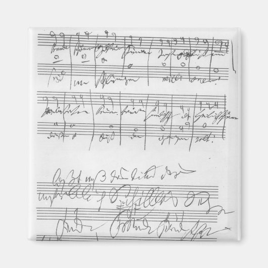 Faksimile einer Musikseite Magnet (Vorne)