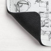 Faksimile einer Seite vom Kodex Arundel Mousepad (Ecke)