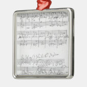 Faksimile einer Seite von Musik Silbernes Ornament (Links)