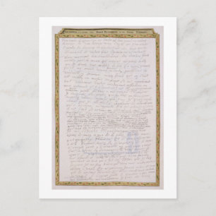 Faksimile eines Schreibens von Elizabeth I. an Fra Postkarte