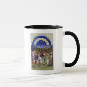 Faksimile von Mai: Höfische Zahlen zu Pferd Tasse