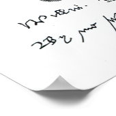 Faksimiles der Signatur von William Shakespeare Poster (Ecke)