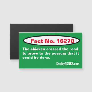 Fakt Nr. 16278 Das Huhn überquerte die Straße ... Magnetkarte