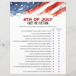 Fakt oder Fiktion 4. Juli Party Game