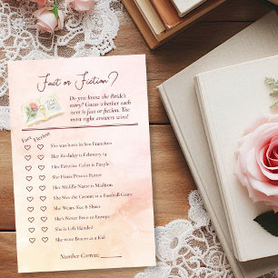 Fakt oder Fiktion? Book Lover's Brautparty Game