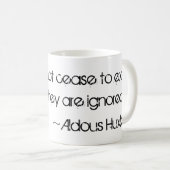 "Fakten" Aldous Huxley Zitat Kaffeetasse (VorderseiteRechts)