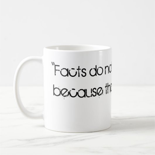 "Fakten" Aldous Huxley Zitat Kaffeetasse (Links)