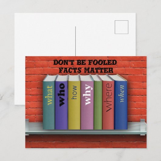 Fakten sind wichtig postkarte (Vorne/Hinten)
