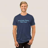 Fakten statt Angst Tri-Blend Shirt (Vorderseite voll)