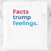 Fakten trump-Gefühl Rechteckiger Aufkleber (Tasche)