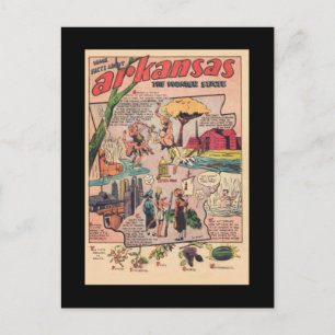 Fakten über Arkansas Postkarte