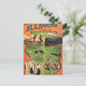 Fakten über Illinois, den Pairie-Staat Postkarte (Stehend Vorderseite)