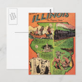Fakten über Illinois, den Pairie-Staat Postkarte (Vorne/Hinten)