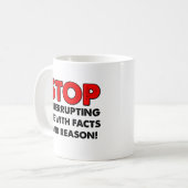 Fakten und Grund Funny Mug Kaffeetasse (Vorderseite Links)