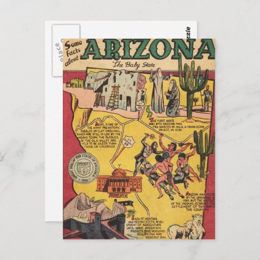 Fakten zu Arizona Postkarte (Vorne/Hinten)