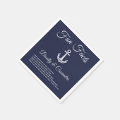 Fakten zu Nautic Wedding Navy Blue und White Fun Serviette (Ecke)