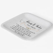 Fakten zum Hochzeitscouple Fun Pappteller (Gewinkelt)