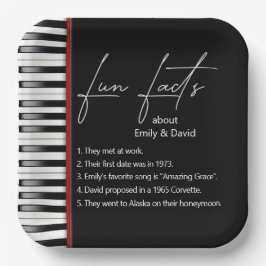 Fakten zum Hochzeitspiano Keyboard Fun Pappteller