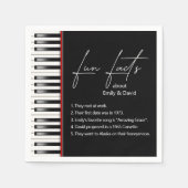 Fakten zum Hochzeitspiano Keyboard Fun Serviette (Vorderseite)