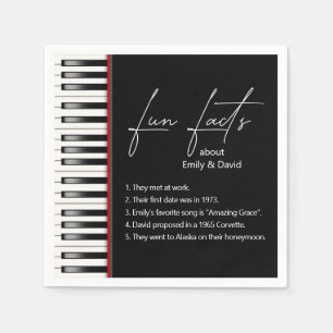 Fakten zum Hochzeitspiano Keyboard Fun Serviette