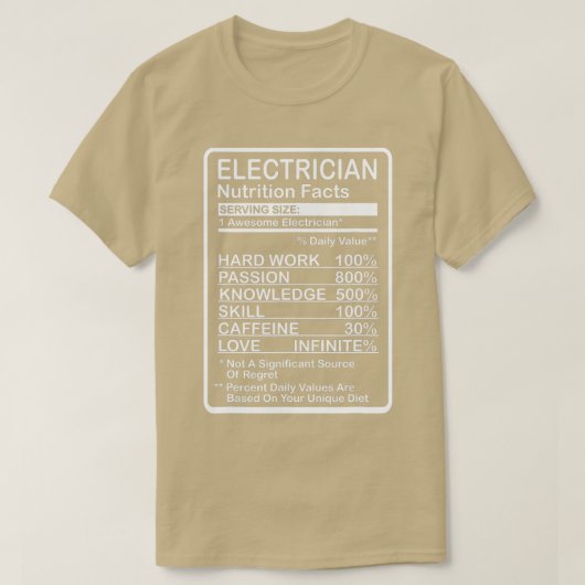 Fakten zur Elektroernährung T-Shirt (Design vorne)