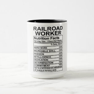 Fakten zur Ernährung der Eisenbahnarbeiter Tasse