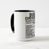 Fakten zur Ernährung von Busfahrern Tasse (Vorderseite Links)