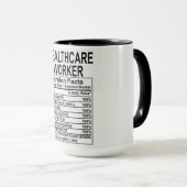 Fakten zur Ernährung von Gesundheitshelfern Tasse (VorderseiteRechts)