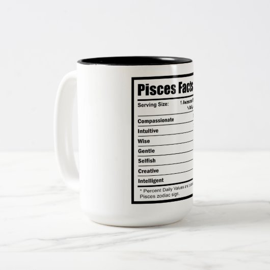 Fakten zur Fieberernährung Zweifarbige Tasse (Vorderseite Links)