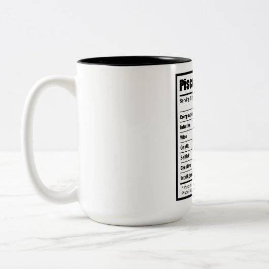 Fakten zur Fieberernährung Zweifarbige Tasse (Links)