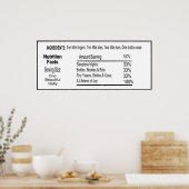 Fakten zur niedlichen Babynahrung Poster (Küche)