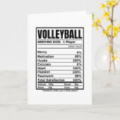 Fakten zur Volleyball-Ernährung Karte (Gelbe Blume)