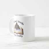 Faktische Welten sind meine Realität | Book Lover  Kaffeetasse (Vorderseite Links)